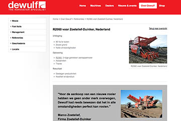 Dewulf RA2060 Aardappelrooier Firma Zoetelief-Duinker